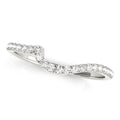 14k White Gold Round Pave Setting Curved Diamond Wedding Ring (1/5 cttw) Bids.com