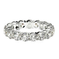 Round Cut Lab Grown Diamond Eternity Ring in 14k White Gold (3 cttw FG/VS2) Bids.com