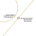 Solid 14K Yellow Gold 2.5mm Paperclip Chain Necklace Unisex 18