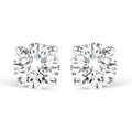 .925 Sterling Silver 1/5 Cttw Round Lab Grown Diamond Classic 4-Prong Solitaire Stud Earrings (F-G Color, VS1-VS2 Clarity) Bids.com