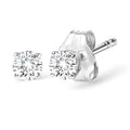 .925 Sterling Silver 1/5 Cttw Round Lab Grown Diamond Classic 4-Prong Solitaire Stud Earrings (F-G Color, VS1-VS2 Clarity) Bids.com