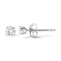 .925 Sterling Silver 1/5 Cttw Round Lab Grown Diamond Classic 4-Prong Solitaire Stud Earrings (F-G Color, VS1-VS2 Clarity) Bids.com