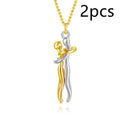 Love Hug Necklace Unisex Men Women Couple Jewelry Simple Temperament Clavicle Chain Valentines Day Lover Gift Gilles Family