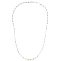 14k White Gold Necklace with Polished Circles Bids.com