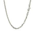 14k White Gold Diamond Cut Cable Link Chain (2.90 mm) Bids.com