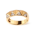 14K Yellow Gold 1/4 Cttw White Diamond Pyramid Band Ring (G-H Color, SI1-SI2 Clarity)- Size 7 Bids.com