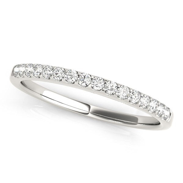 14k White Gold Diamond Scalloped Set Wedding Band (1/6 cttw) Bids.com