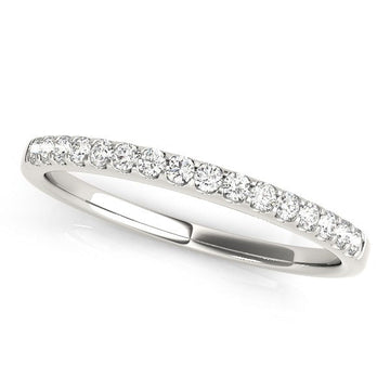 14k White Gold Diamond Scalloped Set Wedding Band (1/6 cttw) Bids.com