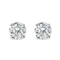 14K White Gold 2.00 Cttw Lab Grown Round Brilliant-Cut Diamond Classic 4-Prong Stud Earrings with Screw Backs (F-G color, VVS2-VS1 Clarity) Bids.com