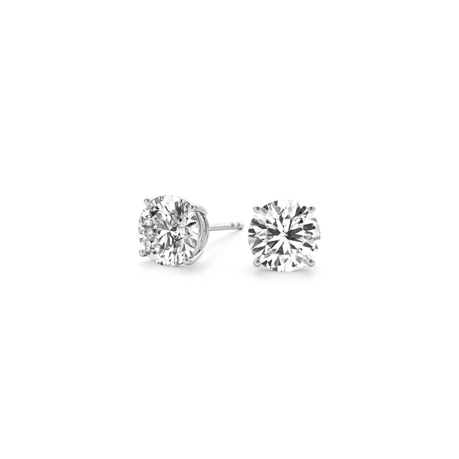 2 cttw Certified IGI Lab Grown Round Diamond Stud Earrings 14k White Gold (G/VS2) Bids.com