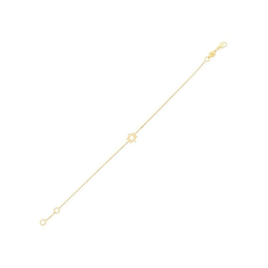 14k Yellow Gold Star of David Bracelet Bids.com