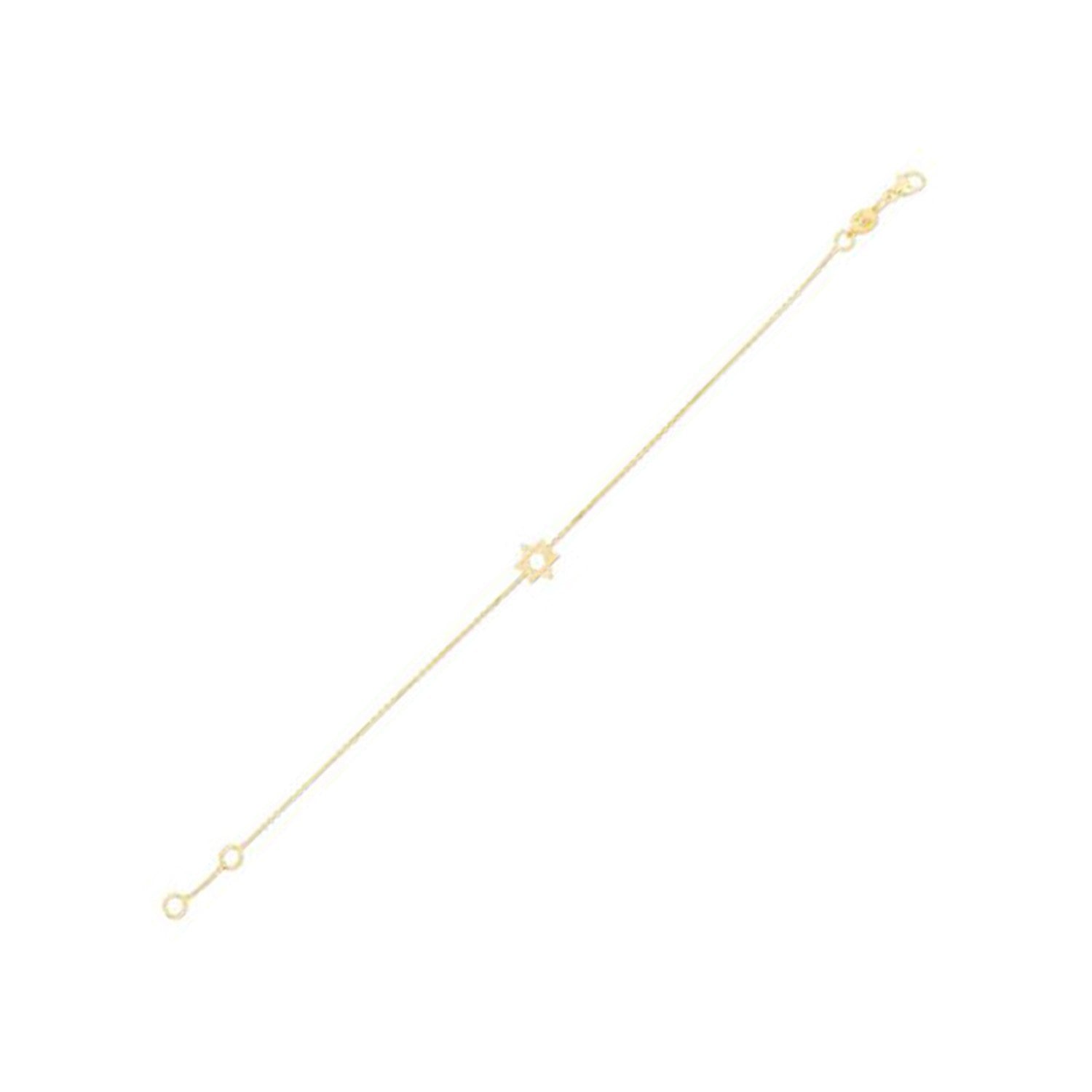 14k Yellow Gold Star of David Bracelet Bids.com
