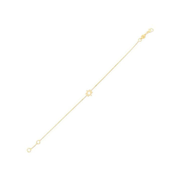 14k Yellow Gold Star of David Bracelet Bids.com