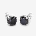 4.25 Carat Genuine Black Diamond 14K White Gold Earrings Bids.com