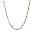 14k White Gold Diamond Cut Cable Link Chain (2.90 mm) Bids.com