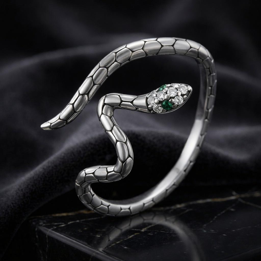 925 Sterling Silver Pavé Setting CZ Oxidized Silver Ring for Women Bids.com