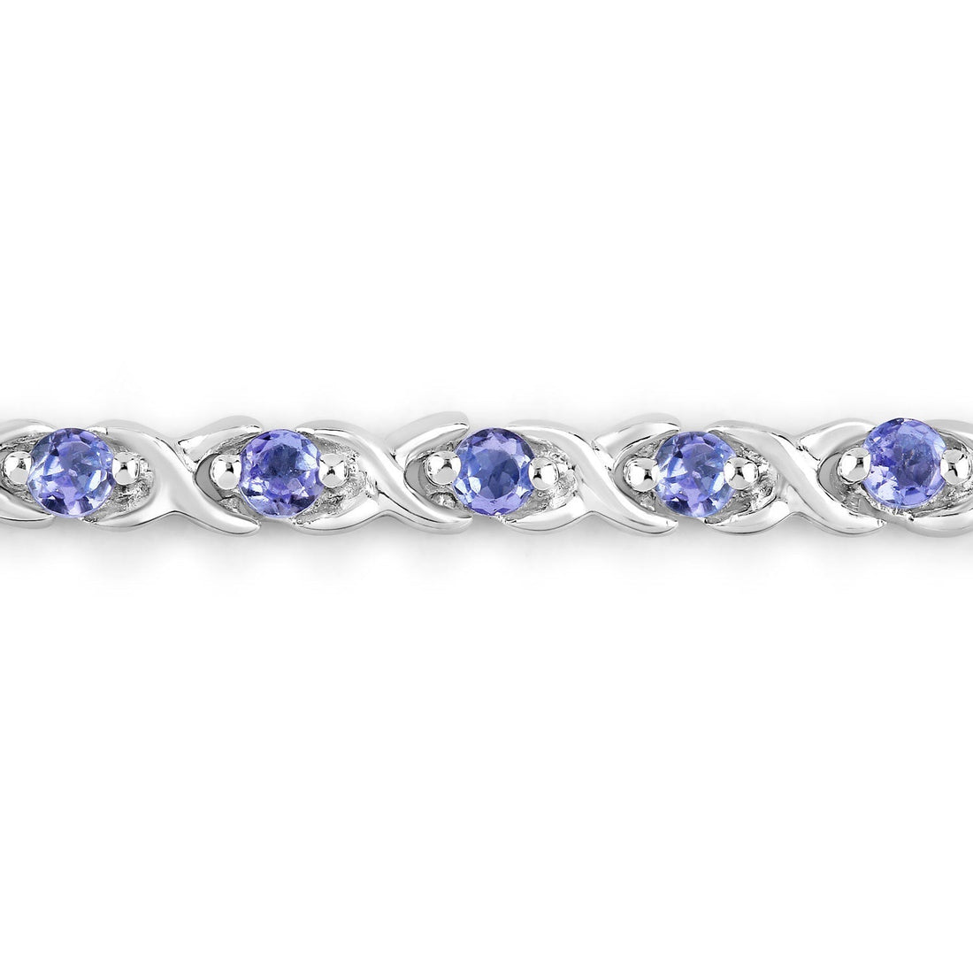 0.91 Carat Genuine Tanzanite .925 Sterling Silver Bracelet Bids.com