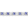 0.91 Carat Genuine Tanzanite .925 Sterling Silver Bracelet Bids.com