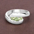 0.56 Carat Genuine Peridot .925 Sterling Silver Ring Bids.com