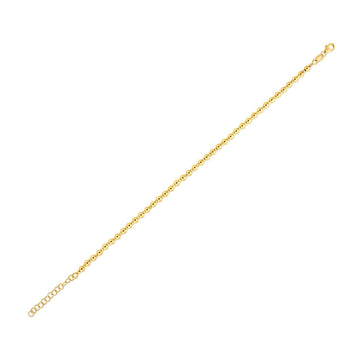 14k Yellow Gold Spaced Bead Bracelet  (3.00 mm) Bids.com