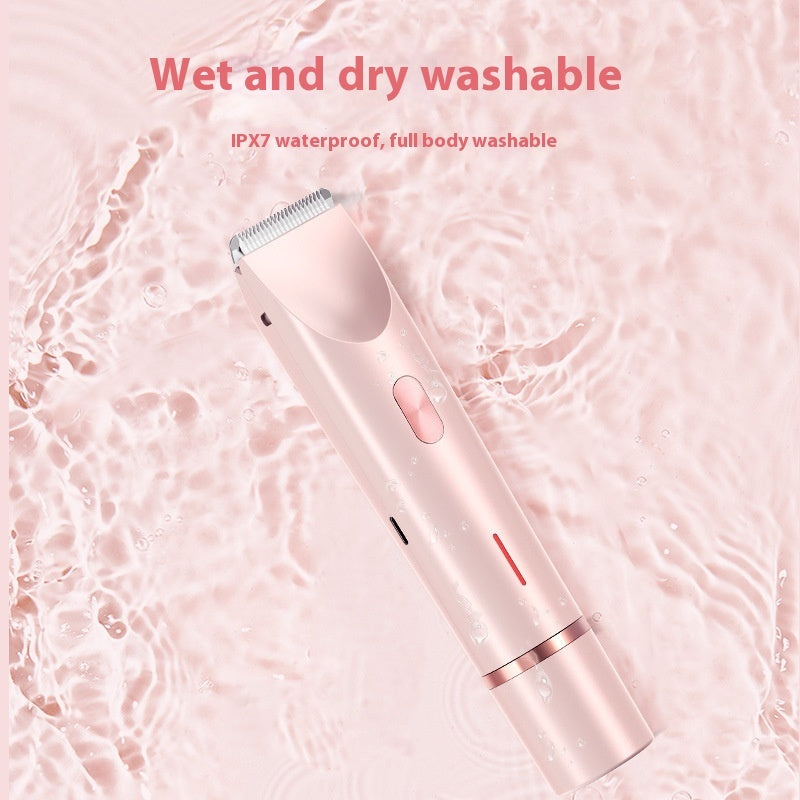 2 In 1 Hair Remover Women's Double Head Shaver Private Pubic Hair Trimmer Electric Razor Wet Dry Electric Body Hair Gilles Ak-100