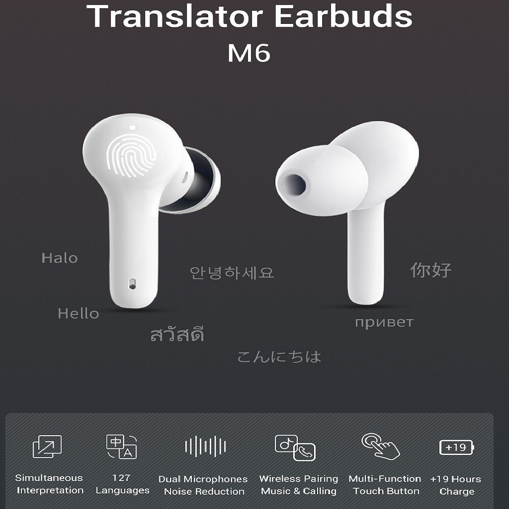 M6 Smart Bluetooth Translation Headphones Supports 127 Languages Gilles Family