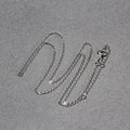 Double Extendable Piatto Chain in 14k White Gold (1.2mm) Bids.com