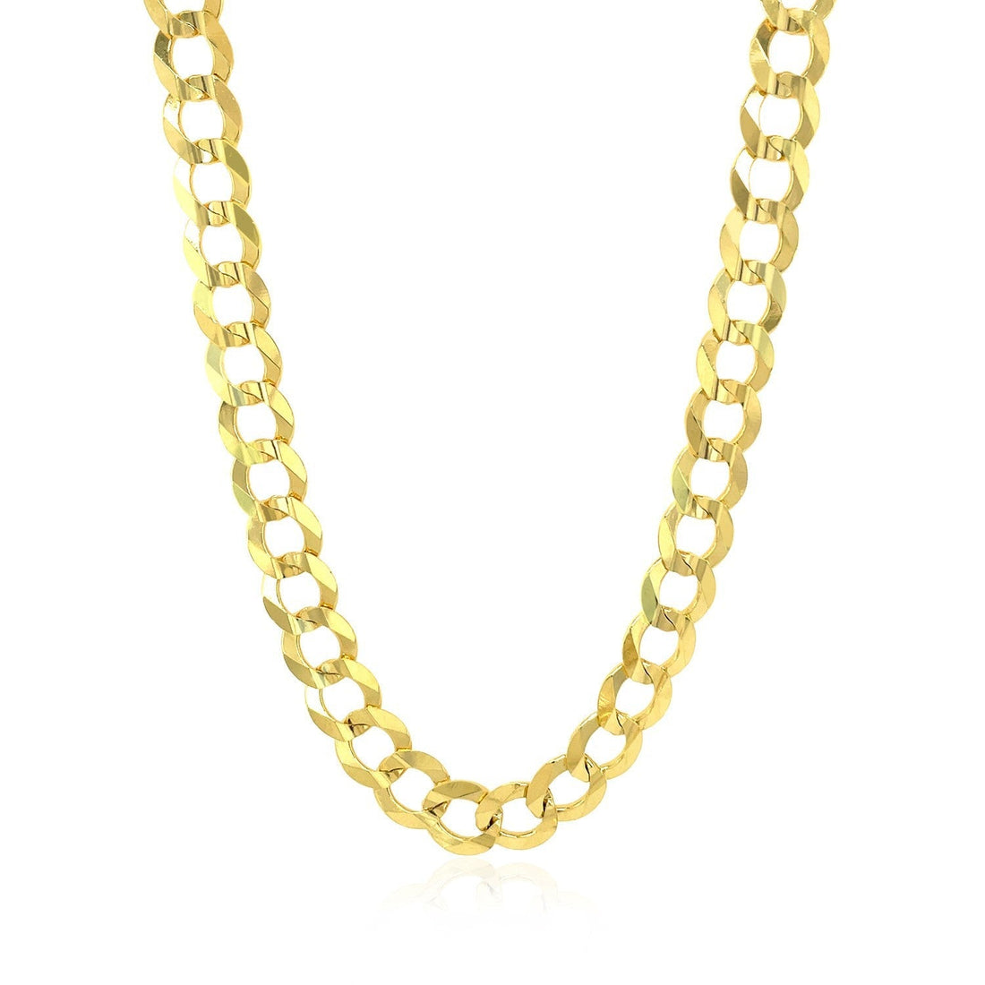 7.0mm 10k Yellow Gold Curb Chain Bids.com
