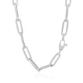 14K White Gold Wide Paperclip Chain (6.1mm) Bids.com