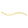 14k Yellow Gold 7 1/2 inch Laurel Leaf Bracelet with Diamond (7.40 mm) Bids.com