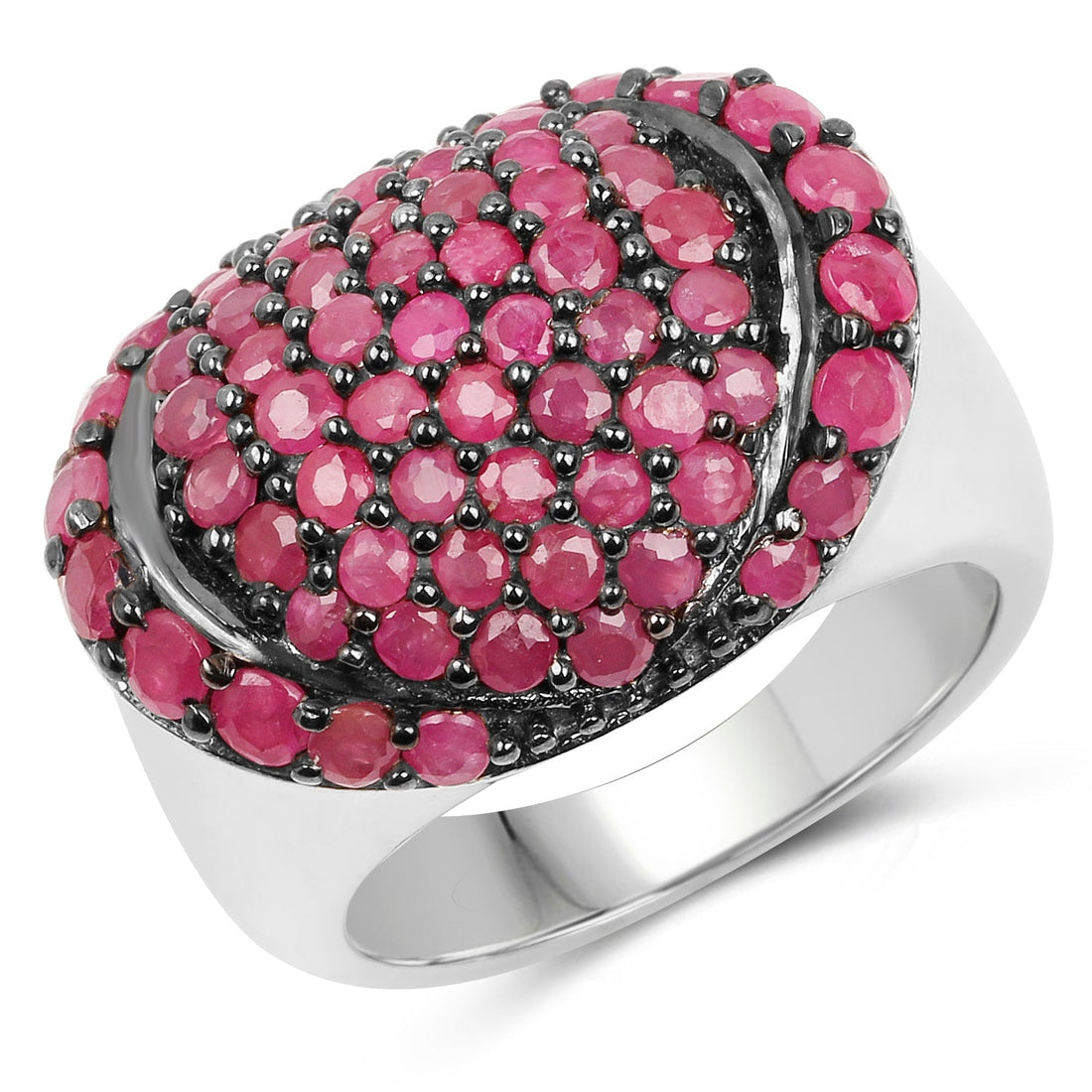 3.35 Carat Genuine Ruby .925 Sterling Silver Ring Bids.com