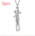 Love Hug Necklace Unisex Men Women Couple Jewelry Simple Temperament Clavicle Chain Valentines Day Lover Gift Gilles Family