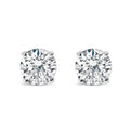 14K White Gold 2.00 Cttw Lab Grown Round Brilliant-Cut Diamond Classic 4-Prong Stud Earrings with Screw Backs (F-G color, VVS2-VS1 Clarity) Bids.com