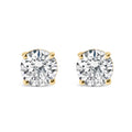 14K White Gold 2.00 Cttw Lab Grown Round Brilliant-Cut Diamond Classic 4-Prong Stud Earrings with Screw Backs (F-G color, VVS2-VS1 Clarity) Bids.com