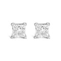 14K White Gold 1.0 Cttw Princess Cut Lab Grown Diamond Solitaire Stud Earrings (F-G Color, VS2-SI1 Clarity) Bids.com