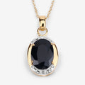 7.50 Carat Genuine Black Sapphire .925 Sterling Silver Pendant Bids.com