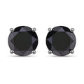 4.25 Carat Genuine Black Diamond 14K White Gold Earrings Bids.com