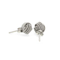 Sterling Silver Textured Love Knot Stud Style Earrings Bids.com