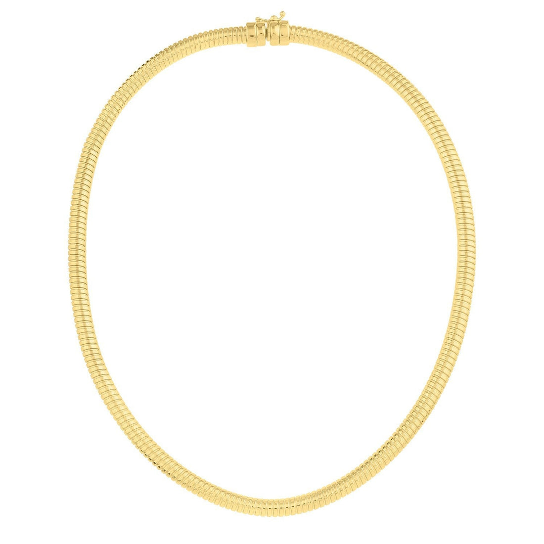 14k Yellow Gold Tubogas Necklace (5.00 mm) Bids.com