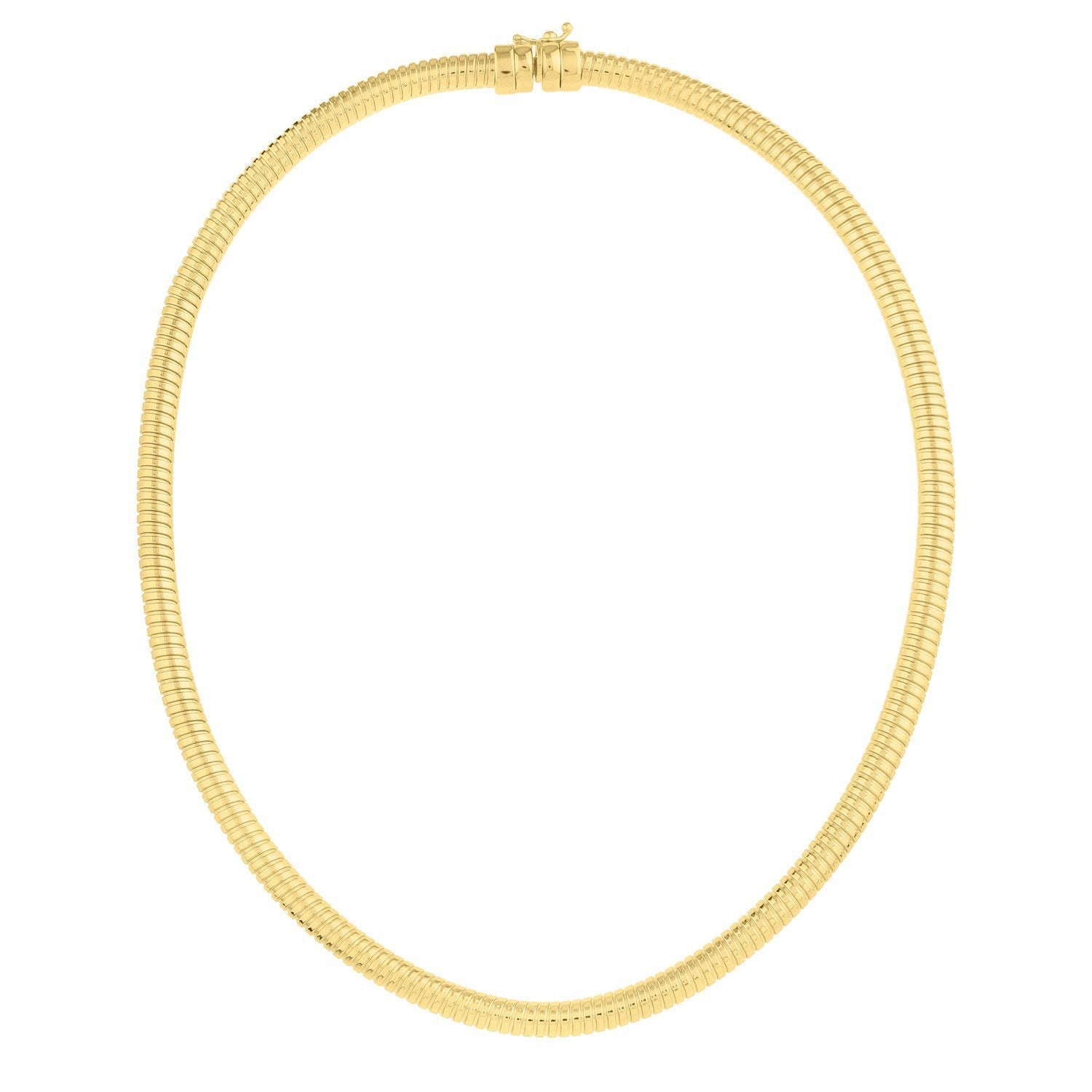 14k Yellow Gold Tubogas Necklace (5.00 mm) Bids.com