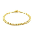 5.0mm 14k Yellow Gold Classic Miami Cuban Solid Bracelet Bids.com