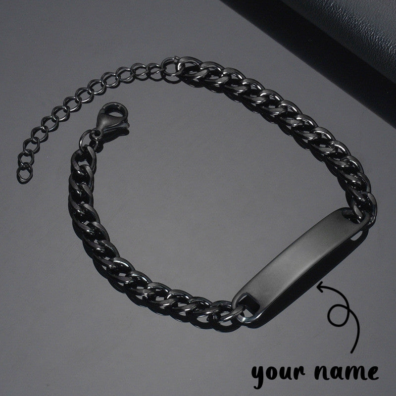 Custom Laser Engraved Bracelets Personalized Bracelet Engravable Stainless Steel Jewelry Gifts Gilles Family