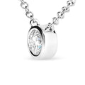 10K White Gold 1/10 Carat Round Brilliant-Cut Diamond Modern Bezel-Set Solitaire 16