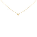 10K White Gold 1/10 Cttw Bezel Set Solitaire Princess Cut Diamond Kite Shaped Pendent Necklace - 18
