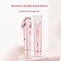 2 In 1 Hair Remover Women's Double Head Shaver Private Pubic Hair Trimmer Electric Razor Wet Dry Electric Body Hair Gilles Ak-100
