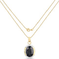 7.50 Carat Genuine Black Sapphire .925 Sterling Silver Pendant Bids.com