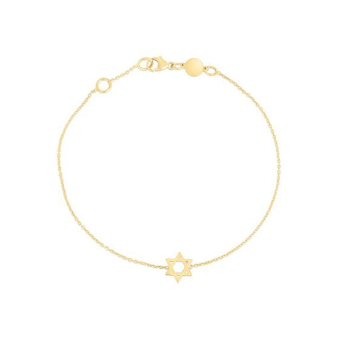 14k Yellow Gold Star of David Bracelet Bids.com