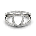 14k White Gold Diamond Loop Style Dual Band Ring (1/2 cttw) Bids.com