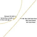 Solid 14K Yellow Gold 0.75mm Classic Box Chain Necklace. Unisex Chain - Size 16 Inches Bids.com