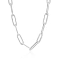 14K White Gold Wide Paperclip Chain (6.1mm) Bids.com